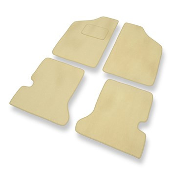 Premium tappetini auto in velluto compatibili con Fiat Cinquecento Hatchback (1990-1998) - tappeti auto beige