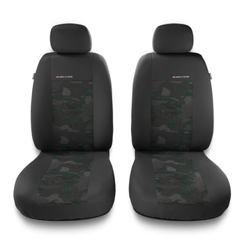 Coprisedili compatibili con Citroen C6 (2005-2012) - fodere sedili universali - set coprisedili auto - 2UNE-GR