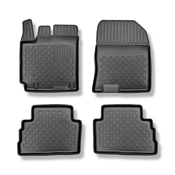 Tappetini Auto in TPE compatibili con Hyundai Kona SUV (11.2017-....) - non per la versione elettrica e ibrida - tappeti auto neri