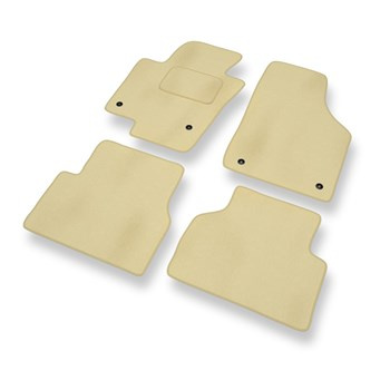 Premium tappetini auto in velluto compatibili con Volkswagen Tiguan SUV (2007-2016) - tappeti auto beige