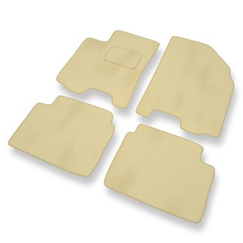 Premium tappetini auto in velluto compatibili con Chevrolet Lacetti Hatchback, Station Wagon, Berlina (2003-2009) - tappeti auto beige
