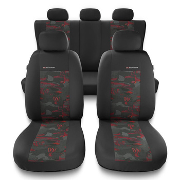 Coprisedili compatibili con Audi Q2 (2016-....) - fodere sedili universali - set coprisedili auto - UNE-RD