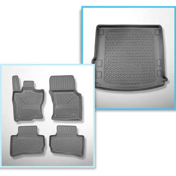 Completo di tappetini e tappetino per bagagliaio TPE per: Land Rover Range Rover Velar L560 2020-.... (SUV)