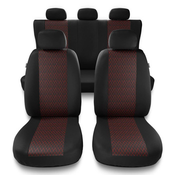 Coprisedili compatibili con Fiat 500L (2012-2022) - fodere sedili universali - set coprisedili auto - PF-RD