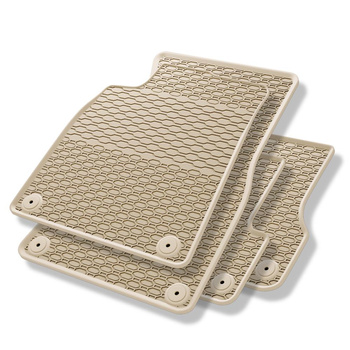 Tappetini auto in gomma compatibili con Audi A6 C7 (2011-2018) - tappeti gomma - beige