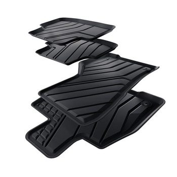 Tappetini Auto in TPE compatibili con Volkswagen Golf VIII mHEV Hatchback (2024-....) - con cambio automatico - tappeti auto neri