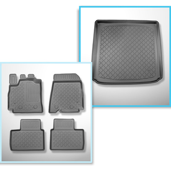 Completo di tappetini e tappetino per bagagliaio TPE per: Renault Arkana 03.2021-.... (SUV) - bagagliaio superiore; pavimento mobile nella posizione più alta; non per E-Tech Hybrid