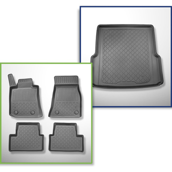 Completo di tappetini e tappetino per bagagliaio TPE per: BMW i4 G26 11.2021-.... (Gran Coupé)