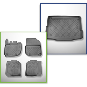 Completo di tappetini e tappetino per bagagliaio TPE per: Honda HR-V III 09.2021-.... (SUV) - con/senza subwoofer