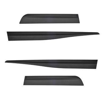 Protezioni nere laterali per auto Toyota Yaris III, III FL Hatchback (5 porte) - (2011-2019) - (lunghezza protezioni: 992mm; 655mm)