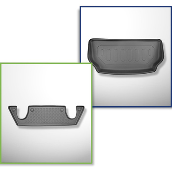 Completo di tappetini e tappetino per bagagliaio TPE per: Tesla Model X 01.2021-.... (SUV)