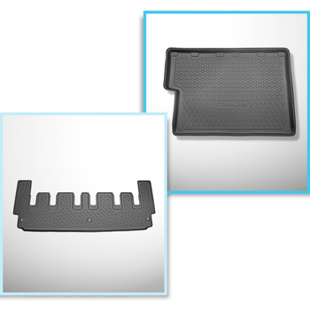Completo di tappetini e tappetino per bagagliaio TPE per: Ford Tourneo Custom L2 01.2013-2018 (Van)