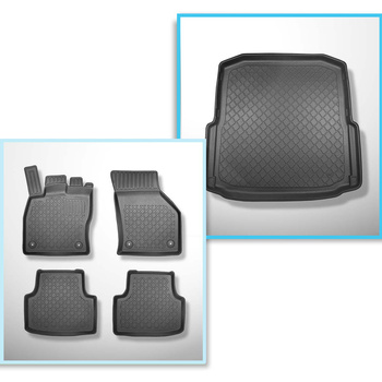 Completo di tappetini e tappetino per bagagliaio TPE per: Skoda Octavia III 5E 02.2013-05.2020 (Liftback)