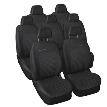 Coprisedili su misura compatibili con Seat Alhambra II Van (2010-2020) con seggiolini nei sedili posteriori - fodere sedili - set coprisedili auto - E4