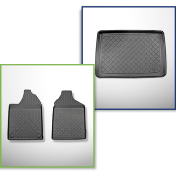 Completo di tappetini e tappetino per bagagliaio TPE per: Aixam City 10.2016-.... (Hatchback)