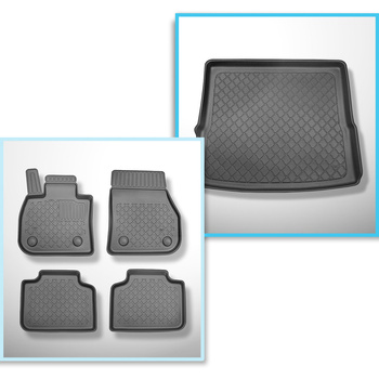 Completo di tappetini e tappetino per bagagliaio TPE per: BMW X1 F48, U11 10.2022-.... (SUV) - sedile posteriore fissa / non scorrevole; non per la versione elettrica e ibrida