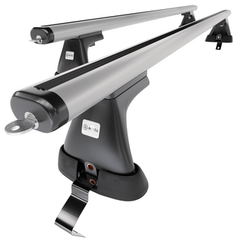 Barre portatutto in alluminio compatibili con Renault Clio mk IV Hatchback (2013-2019) - senza punti di fissaggio di serie - portapacchi auto colore argento - portabagagli barre da tetto
