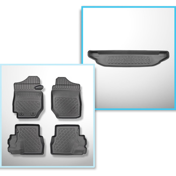 Completo di tappetini e tappetino per bagagliaio TPE per: Suzuki Jimny II GJ 10.2018-2020 (SUV)