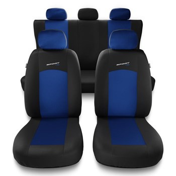 Coprisedili compatibili con Renault Koleos I, II (2008-2019) - fodere sedili universali - set coprisedili auto - S-BL