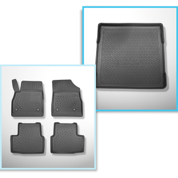 Completo di tappetini e tappetino per bagagliaio TPE per: Opel Astra K 04.2016-12.2021 (Sports Tourer)