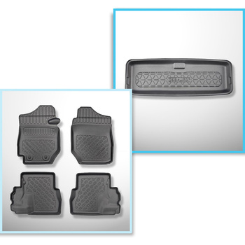 Completo di tappetini e tappetino per bagagliaio TPE per: Suzuki Jimny II GJ 10.2018-2020 (SUV)