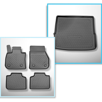 Completo di tappetini e tappetino per bagagliaio TPE per: BMW X1 F48, U11 10.2022-.... (SUV) - sedile posteriore fissa / non scorrevole; non per la versione elettrica e ibrida