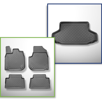 Completo di tappetini e tappetino per bagagliaio TPE per: Honda e 03.2020-2024 (Hatchback)