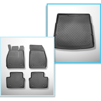 Completo di tappetini e tappetino per bagagliaio TPE per: Opel Insignia A 01.2009-08.2017 (Sports Tourer)
