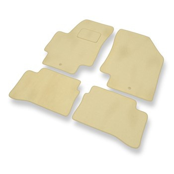 Premium tappetini auto in velluto compatibili con Hyundai Accent III (2006-2011) - tappeti auto beige