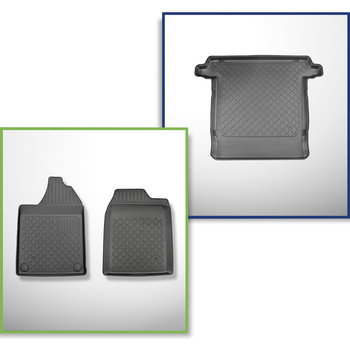Completo di tappetini e tappetino per bagagliaio TPE per: Aixam Crossline 2005-2010 (Crossover) - 2 posti