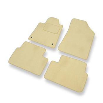 Premium tappetini auto in velluto compatibili con Peugeot 407 (2004-2011) - tappeti auto beige