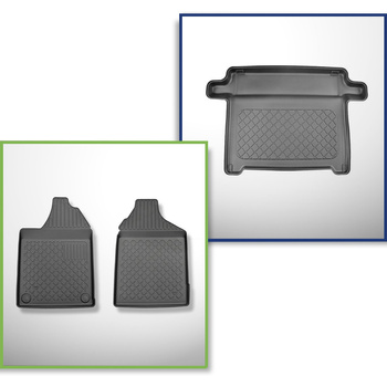 Completo di tappetini e tappetino per bagagliaio TPE per: Aixam Coupe electric 02.2017-.... (Coupé)