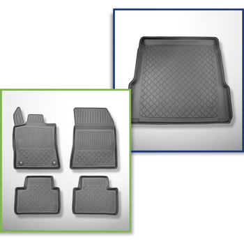 Completo di tappetini e tappetino per bagagliaio TPE per: Opel Astra L (VI) 01.2022-.... (Sports Tourer) - senza pavimento mobile del bagagliaio (Flex Floor); no per Plug-in Hybrid