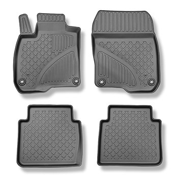 Tappetini Auto in TPE compatibili con Honda CR-V V (RW) SUV (10.2018-....) - senza la terza fila di sedili; anche per la versione ibrida - tappeti auto neri