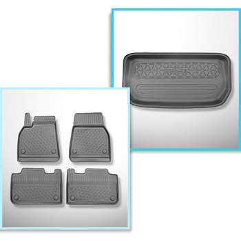 Completo di tappetini e tappetino per bagagliaio TPE per: Tesla Model Y 08.2021-2025 (SUV) - bagagliaio anteriore