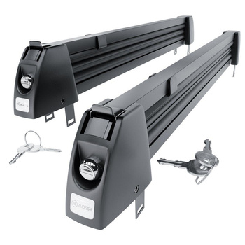 Portasci per barre portatutto - Ski rack M-7705 - nero - per 5 paia di sci o 4 tavole da snowboard
