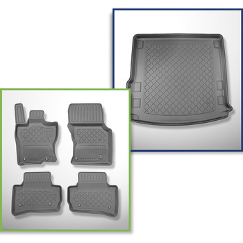 Completo di tappetini e tappetino per bagagliaio TPE per: Land Rover Range Rover Velar L560 2020-.... (SUV)